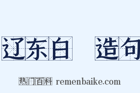 辽东白鸖造句是什么意思的图片